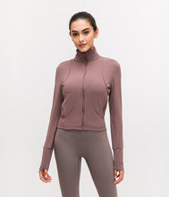 Load image into Gallery viewer, Long Sleeved Stretch Zipper Jacket