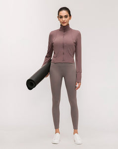Long Sleeved Stretch Zipper Jacket