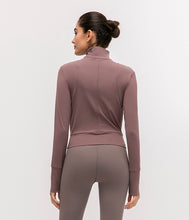 Load image into Gallery viewer, Long Sleeved Stretch Zipper Jacket