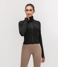 Load image into Gallery viewer, Long Sleeved Stretch Zipper Jacket