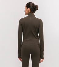 Load image into Gallery viewer, Long Sleeved Stretch Zipper Jacket
