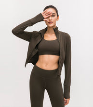 Load image into Gallery viewer, Long Sleeved Stretch Zipper Jacket