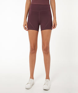 Soft Nylon High Waist Shorts Women with Side and Waist Pockets