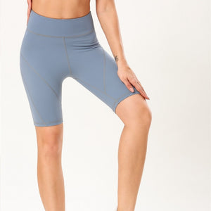 Knee Length High Waist Yoga Shorts