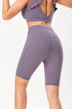 Load image into Gallery viewer, Knee Length High Waist Yoga Shorts