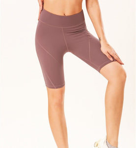 Knee Length High Waist Yoga Shorts