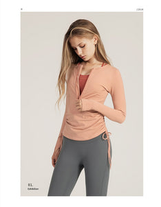 Half Zip Long Sleeve Slim Fit Yoga Shirt