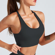 Load image into Gallery viewer, Medium Support Sports Bra with Cross Over Straps Back