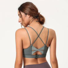Load image into Gallery viewer, Deep V-neck Patchwork Yoga Bra