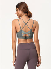 Load image into Gallery viewer, Deep V-neck Patchwork Yoga Bra