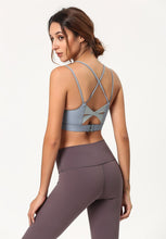 Load image into Gallery viewer, Deep V-neck Patchwork Yoga Bra