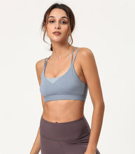Load image into Gallery viewer, Deep V-neck Patchwork Yoga Bra