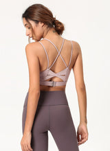 Load image into Gallery viewer, Deep V-neck Patchwork Yoga Bra