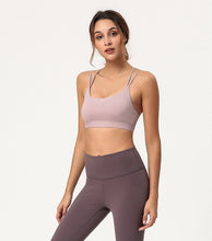 Load image into Gallery viewer, Deep V-neck Patchwork Yoga Bra