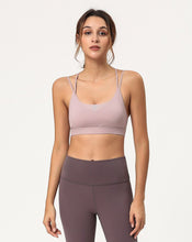 Load image into Gallery viewer, Deep V-neck Patchwork Yoga Bra