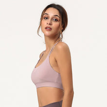 Load image into Gallery viewer, Deep V-neck Patchwork Yoga Bra